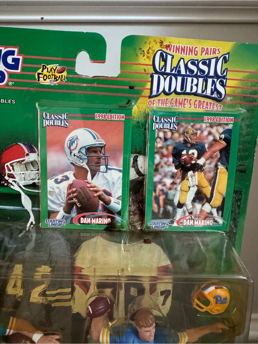 Vintage 1998 NFL Starting Lineup Classic Doubles Dan Marino Miami and  PITT - Picture 2 of 5
